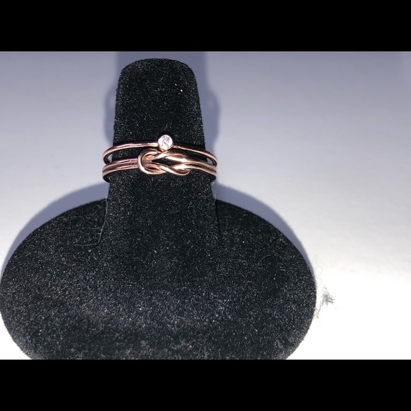2 🌹 rose gold filled rings wear together size 7 - Picture 1 of 10